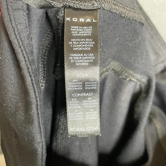 Koral Curve Mid Rise Glow Crop Legging Black Bronze Quartz - Picture 5 of 7